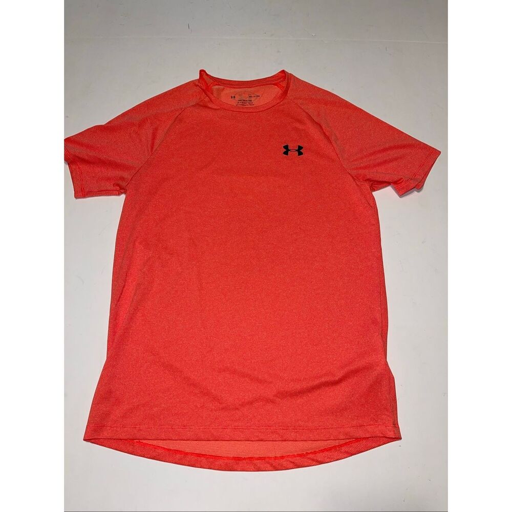 Under Armour SS Short Sleeves Men's T-Shirt‎ Small The Tech Tee Loose Orange